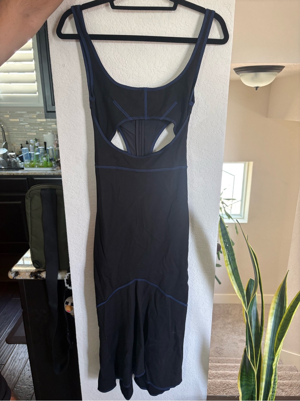 Topshop Black Asymmetrical Cutout Dress